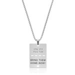 Bring Them Home Now Necklace, Style Necklace Stainless Bring Them Home Dog Tag Necklace Stand with Necklace to Show Your Solidarity & Support