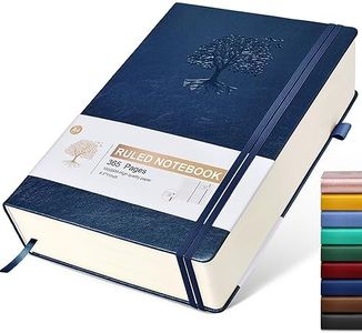 Lined Journal Notebook, 365 Pages A4 Large Journals for Writing Ruled Notebook, Hardcover Leather Journal for Women Men, Daily Notebook for Work, Note Taking, 100Gsm Thick Paper( 8.5" x 11" Darkblue)