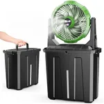 Ausic Portable Misting Fan - 9L Bucket, 10-inch Outdoor Fans for Patios/Camping/Beach/Golf etc., 20000mAh USB Rechargeable Battery Powered Floor Water Cooling Fan, 3 Strong Winds, 3 Spray Mister
