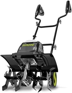 Sun Joe Electric Garden Tiller Cultivator, Steel Tines, 15 Amp, 15.7", TJ605E