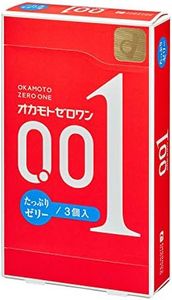 Japan Okamoto 001 0.01 mm Zero One Thinnest Condoms (Plenty of jelly) 3 Pieces