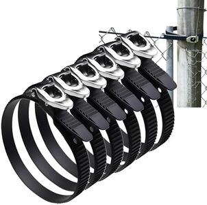 Heavy Duty Reusable Ratchet Zip Ties, 12 & 20 Inch Adjustable Locking Cable Ties with Strap Lock Design, Stainless Steel Buckle, Outdoor UV Resistant Black Securing Straps (6PC/20IN)