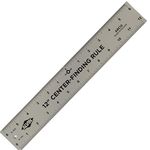 ALVIN Aluminum Center Finding Ruler 12" Model ARC12 Ruler | Multipurpose Idea Measuring Aid for Dividing and Gaging Layouts, Finds Centers Quickly - 12" Inch