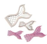 S.Han Plastic Mermaid Tail Mould Fondant Cutter 2 Pcs Mold Cake Decoration Tool Bakeware