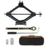 2 Tons (4409 lbs) Scissor Car Jack Kit, Universal Car Emergency Kit with Lug Wrench & Ratchet, Portable Tire Change Kit Perfect for Auto, SUV, MPV Tire Changes & Repairs, Heavy Duty Material