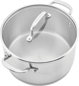 KitchenAid 10-Piece Stainless Steel Induction Cookware Set – Nonstick Grill Pan, Dishwasher Safe