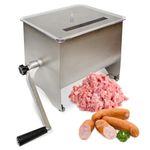 7Penn Manual Meat Mixer – 20 lb Sausage Mixer Machine Meat Processing Equipment, Ground Beef Hand Mixer with Lid