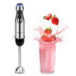 Aigostar 1000W Hand Blender with 600ml Beaker, Food Blender with 6-Speed and Turbo, Immersion Stick Blender for Soup, Baby Food, Mixmaster 30XQB