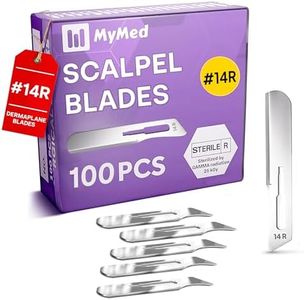 14R Blades Dermaplaning Pack of 100 Blades 14, Size 14 Scalpel Blades, High Carbon Steel Dermablade Dermaplane Blades 14 Individually Wrapped Disposable 14 Blade