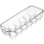 KitchenCraft Egg Holder, Fridge-Safe Plastic Egg Storage. Egg Holder Storage with Lid, 32.5 x 11.5 cm (13" x 4.5"), Transparent