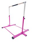 GymPro Gymnastics Bar Horizontal Kip Bar Adjustable Height 3 to 5 Feet Gymnastic Tumble Bar for Gymnasts Junior Training Exercise Children and Adults