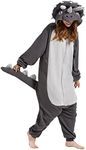 BETIFUHOM Animal Triceratops Onesie Pajamas Unisex Adult Dinosaur Christmas One-Piece Costume Cosplay for Women and Men, Triceratops Onesie Pajamas