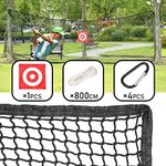 Golf Sports Practice Barrier Net Hitting Nets,Heavy Duty Ball Netting High Impact Nets Containment for Hitting,Driving and Chipping.Nets 10X10ft/10X15ft/10X20ft/15X15ft, Black