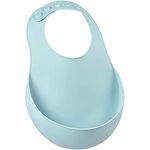 BÉABA - Silicone Baby Bib - Waterproof - Adjustable: Several Sizes - Light and Flexible - Ultra Soft - Easy to Clean - Large Pocket to Catch Food - Green