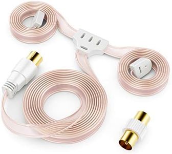 deleyCON 1 Pezzo FM AM UKW Radio Antenna Dipolo Antenna Antenna da Interno 75 Ohm Connettore Coassiale HiFi Ricevitore Sistema Stereo FM Tuner Antenna Radio