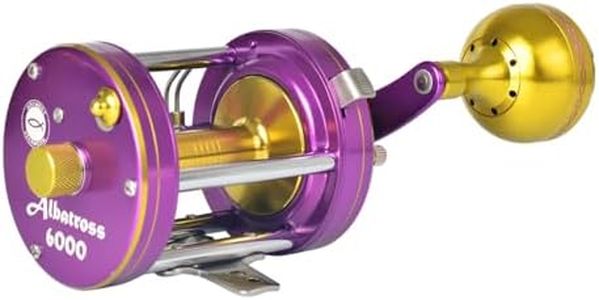 ANCIENT MARINER Catfish Reels Albatross 6000, Conventional Round Baitcasting Reel,Purple