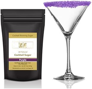 Cocktail Rim Sugar - All-Natural Fruit & Veg Coloring, Gluten-Free Vegan GMO-Free (Purple Non-Flavored, 8oz)