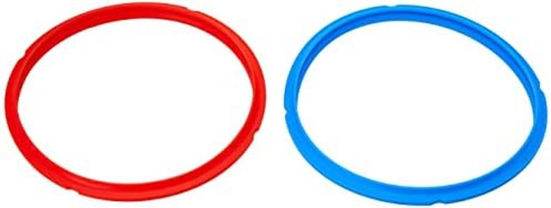 Instant Pot 2-Pack Sealing Ring, Inner Pot Seal Ring, Electric Pressure Cooker Accessories, Non-Toxic, BPA-Free, Replacement Parts, Red/Blue, 5 and 6 QT