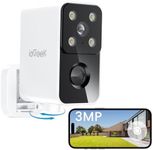ieGeek 2k Security Camera Outdoor Wireless with Pan Rotating 180°, Rechargeable Battery Wifi Home Security Camera CCTV Camera Systems, Colour Night Vision, AI Motion Detection, Siren Floodlight, IP65