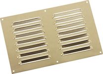 MAP Vents 956-27 Metal Louvre Vents, Brass, 9" x 6"