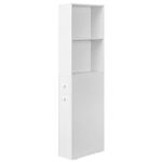 VASAGLE Tall Bathroom Cabinet, Slim Bathroom Storage Cabinet, Freestanding Narrow Storage Unit with Drawers and Adjustable Shelf, for Small Spaces, Modern Style, Classic White BBK567T14