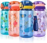 SENBSLAN Kids Water Bottles With St