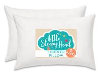 Little Sleepy Head Toddler Pillow -13x18 Soft Hypoallergenic Toddler Pillows for Sleeping, Best Kids Pillow for Better Neck Support, Better Naps in Bed, a Crib, or at Preschool! (2-Pack)