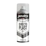 JENOLITE Directoplast Gloss Spray Paint | WHITE | 400ml | Multi Surface Spray Paint | For All Types Of Plastic | No Primer Required | RAL 9016