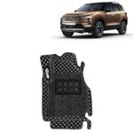 KINGSWAY® Premium 7D Car Floor Mat Compatible with Tata Safari 6 Seater (Year 2023 Onwards), Double Layer Luxury Car Foot Mats - Complete Set of 4 Pcs, 100% Waterproof and Washable, Classic Black