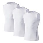 LANBAOSI 3 Pack Men's Running Compression Sleeveless Dry Base Layer Tank Top