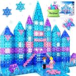 Diamond Magnetic Tiles 102pcs, Magnetic Building Blocks Princess Pretend Play Toys for Kids, Learning Toys for 3+ Year Old Girls & Boys, 3 4 5 6 7 8 Year Old Girl Birthday Gifts