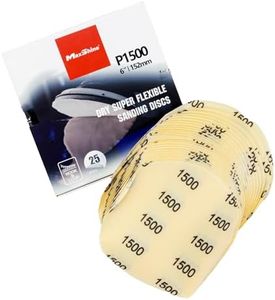 Maxshine 6" Universal 25-Pack Sanding Discs – Sandpaper Assortment (1500 Grit) – High-Performance Hook & Loop Discs for Wet or Dry Sanding – Ideal for Automotive & Paint Preparation
