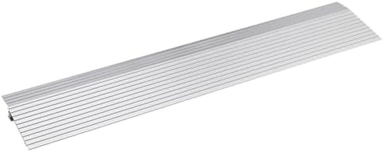 GarveeTech 1" Rise Door Threshold Ramp - Portable Self Supporting Aluminum, Adjustable Three Section Telescoping, Ideal for Uneven Surfaces or Single Step Rises