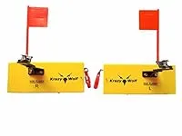 Krazywolf Planer Board (P009),Includes Spring Flag System,Left&Right L8 xW3,Pair,Yellow