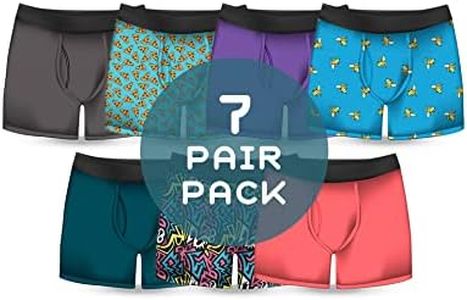 A Weeks Worth Men's Boxer Briefs 7 Pack, Assorted, Large