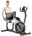 Recumbent Exercise Bike for Home 16 Levels Magnetic Resistance Stationary Bikes for Adults Seniors with Smart APP, LCD Monitor, Heart Rate Handle, Adjustable Seat & Backrest, 400lbs Weight Capacity