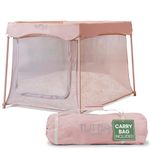 Tutti Bambini Baby Playpen - Foldable Playpen for Baby and Toddlers with Mesh Walls, Zip Door, Floor Mat & Travel Bag, 135 x 135 x 75 cm (Gumdrop) - NEW 2025 Version