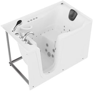 ANZZI Tubs Series Left Drain Quick Fill Walk-in Whirlpool and Air Tub with Powered Fast Drain in White Finish 36 in. x 60 in. | AMZ3660LWD