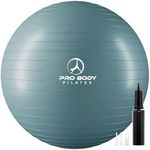 ProBody Pilates Ball Yoga Ball Exercise Ball, Balance Ball or Pregnancy Ball for Stability, Yoga Ball Chair, Therapy Ball Workout Ball or Birthing Ball for Pregnancy (Slate, 75 cm)