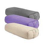 Yoga-Mad Yoga Bolster | Rectangular Buckwheat Bolster | 61cm x 26cm | Removable Washable Cover | Ideal for Yoga, Meditation and General Support