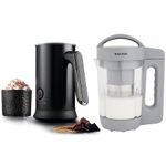 Salter COMBO-8291 Hot Chocolate & Plant Milk Maker Set - 4-in-1 Automatic Milk Frother, Hot & Cold Milk Heater and Foamer, Nutrient-Rich Plant & Dairy-Free, 1.6L Vegan Nut Milk Machine, Self-Cleaning