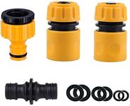 TOPWAYS® Garden Hose Connector Set, including Hose End Quick Connector, Hose Waterstop Connector, 2in1 Threaded Tap Connector, Double Male Snap Connector, Spares Kit