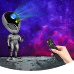 Pasun Galaxy Projector Star Projector Night Light with Aliensun Voice Interaction Astronaut Ceiling Projector with Remote Control Timer Speaker 360° Rotation for Bedroom Room Decor Gifts