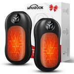 Hand Warmers Rechargeable 2 Pack: 3 Levels Heating Magnetic Electric Hand Warmers, AI Smart Chips Safe Heat Portable Handwarmers for Raynauds, Winter Outdoor Camping, Skiing, Hunting (Black)