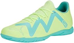 PUMA Men's Future Play Indoor Training Sneaker, Fast Yellow-puma Black-electric Peppermint, 7