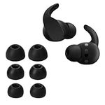 kwmobile 6x Replacement Ear Tips Compatible with Beats Fit Pro - Silicone Tips for Earphones - Black