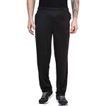 berge' Men's Instadry Dryfit Polyester Track Pant with Secure Zipper Side Pockets for Sports Exercise Gym Running Large Sizes|Full Pant for Men|Regular Fit|Casual|Winter Track for Men (5XL, Black)