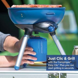 Campingaz Party Grill 400 CV Portable Camping BBQ – Stove, Griddle, Grid, Pan Support, CV470 Gas or R907 Cylinder