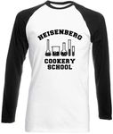 Hippowarehouse Heisenberg Cookery School Unisex Long Sleeve Baseball Two Tone t-Shirt