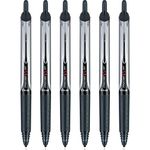 Pilot, Precise V5 RT Refillable & Retractable Rolling Ball Pens, Extra Fine Point 0.5 mm, Black, Pack of 6